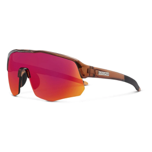 Men's Suncloud Cadence Polarized Sunglasses Matte Crystal Amber/Polarized Red Mirror
