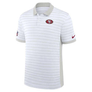 San Francisco 49ers Nike Sideline Victory Stripe Polo Small White