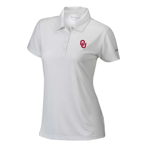 Oklahoma Sooners Columbia Women's Birdie Polo Medium White