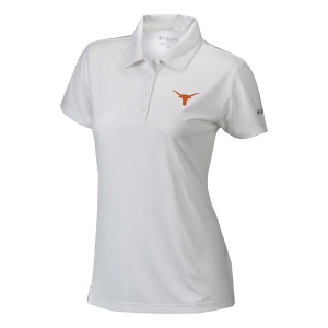 Texas Longhorns Columbia Women's Birdie Polo XLarge White