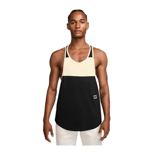 Men's Nike Gym Heritage Crew Neck Tank Top Medium Black/Pale Ivory/Pale Ivory/Black