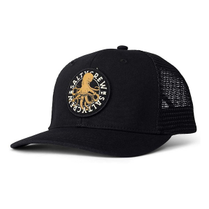 Men's Salty Crew Tentacles Retro Trucker Snapback Hat One Size Black