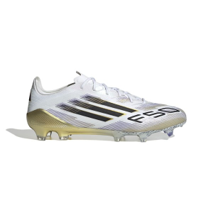 Adult adidas F50 Elite FG Molded Soccer Cleats M11/W12.5 White/Black/Gold