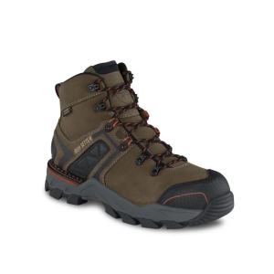 Men's Irish Setter Men's Crosby 6in WP Comp-Toe Boots Waterproof Composite Toe Work Boots Outdoor 8.5 Green