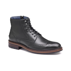 Men's Johnston & Murphy Connelly XC Flex Wingtip Dress Boots Dress 10 Black Full Grain