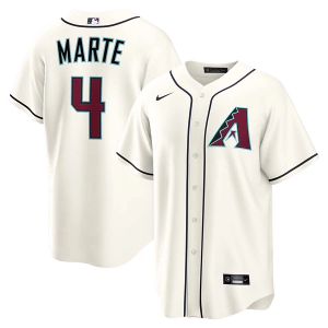 Arizona Diamondbacks Ketel Marte #4 Nike Replica Jersey Large Sail
