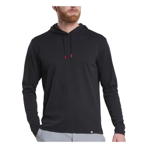 Men's FootJoy Ottoman Jacquard Golf Hoodie 2XLarge Black