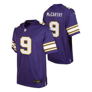 Minnesota Vikings J.J. McCarthy #9 Nike Alternate Kids' Jersey Large Purple
