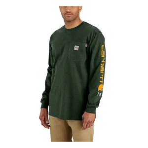 Men's Carhartt Flame Resistant Signature Logo Long Sleeve T-Shirt 2XLarge Mountain View