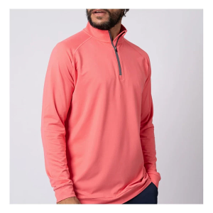 Men's Swannies Colt Long Sleeve 1/4 Zip Medium Coral
