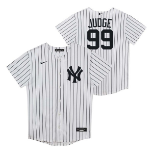 Kids' New York Yankees Aaron Judge #99 Nike Home Jersey Medium White