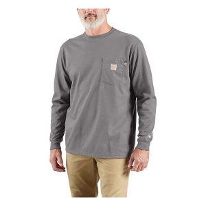 Men's Carhartt Flame-Resistant Force Cotton Long Sleeve T-Shirt Large Asphalt