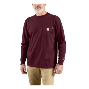 Men's Carhartt Flame-Resistant Force Cotton Long Sleeve T-Shirt XLarge Port