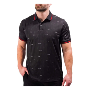 Men's Waggle Golf Loon Lake 2.0 Polo XLarge Black