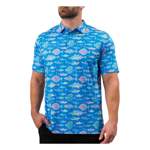 Men's Waggle Golf Charter Polo Medium Blue
