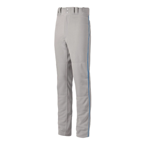 Men's Mizuno Premier Pro Piped G2 Baseball Pants Large Grey/Royal