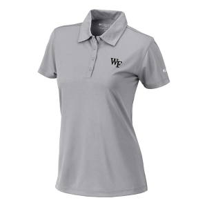 Wake Forest Deacons Columbia Women's Birdie Polo Medium Cool Grey