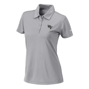 Wake Forest Deacons Columbia Women's Birdie Polo 2XLarge Cool Grey