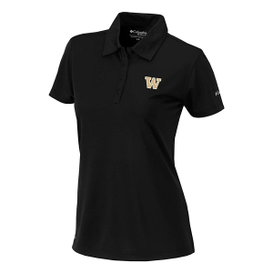 Washington Huskies Columbia Women's Birdie Polo Large Black