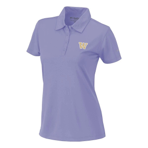 Washington Huskies Columbia Women's Birdie Polo Large Frosted Purple