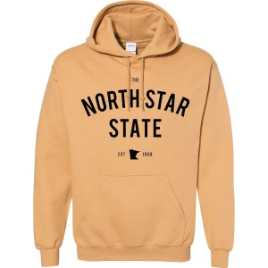 Women's Blume & Co The North Star State Minnesota Hoodie Medium Old Gold