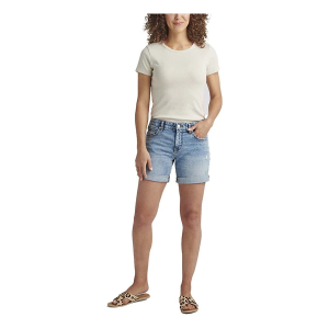 Women's JAG Jeans Alex Mid Rise Boyfriend Jean Shorts 0 Resort Blue