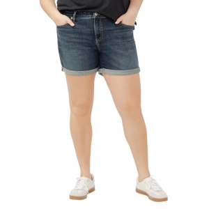 Women's Silver Jeans Co. Elyse Comfort Fit Long Jean Shorts 14 Indigo 442