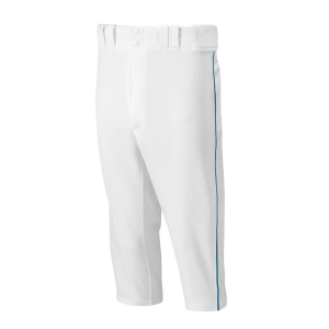 Men's Mizuno Premier Short Piped Baseball Pants XSmall White/Navy Regular