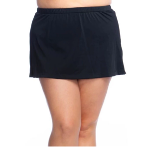 Women's Maxine Plus Size Skirted Pant Bottoms Swim Skort 16W Black
