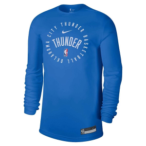 Oklahoma City Thunder 2024 Practice Nike Long Sleeve T-Shirt Large Blue