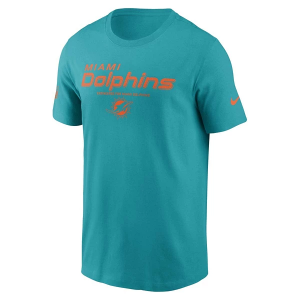Miami Dolphins Nike 2025 Sideline Team Issued T-Shirt Medium Teal