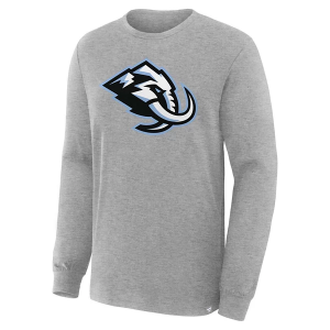 Utah Mammoth Fanatics Logo Long Sleeve T-Shirt Medium Steel