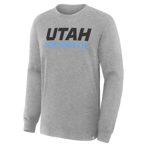 Utah Mammoth Fanatics Wordmark Long Sleeve T-Shirt 2XLarge Steel