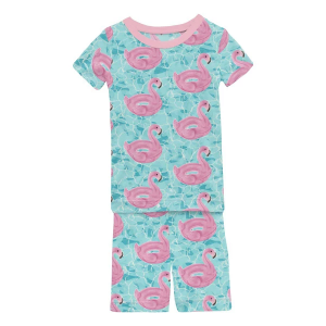 Kickee Pants Print T-Shirt and Shorts Pajama Set Toddler 2T Pool Party