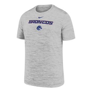 Boise State Broncos Nike Sideline Velocity Kids' T-Shirt Small Photon Dust