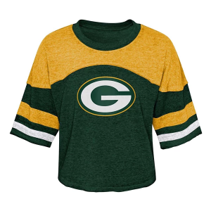 Kids' Girls' Green Bay Packers Genuine Stuff Sunday Funday T-Shirt Small Green