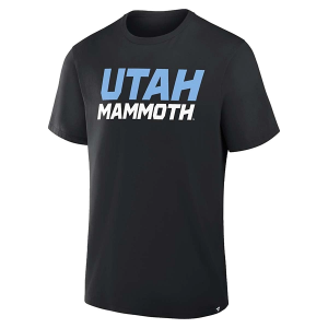 Utah Mammoth Fanatics Wordmark T-Shirt Small Black