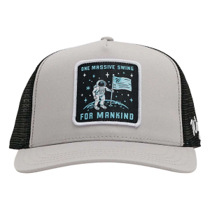 Men's Waggle Golf Glactic Greens Golf Snapback Hat One Size Light Grey Heather