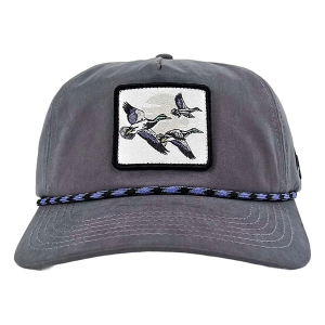 Men's Waggle Golf Duck & Cover Rope Golf Snapback Hat One Size Dark Grey Heather
