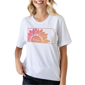 Women's Blume & Co Sunflower State Kansas T-Shirt Large White