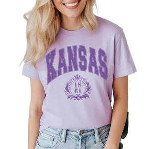 Women's A. Blush Kansas 1862 T-Shirt Medium Lavender