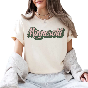 Women's A. Blush Minnesota Script T-Shirt Medium Ivory