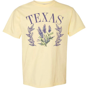 Women's A. Blush Texas Bluebonnet T-Shirt Medium Banana