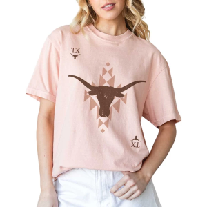 Women's Blume & Co Texas Aztec T-Shirt Large Peachy