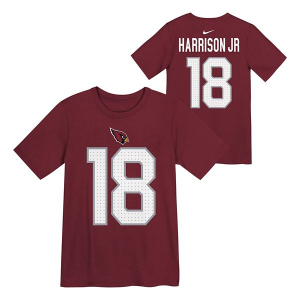 Kids' Arizona Cardinals Nike Marvin Harrison Jr. #18 FUSE Name & Number T-Shirt 4 Red