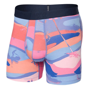 Men's SAXX DropTemp Cooling Cotton Boxer Briefs Underwear Large Blue Pink Multi
