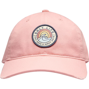 Women's Salt Life Sun Rays Wavy Snapback Hat One Size Coral