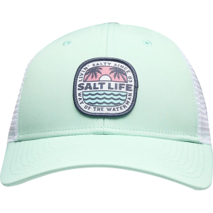 Women's Salt Life Palm Squared Snapback Hat One Size Aquamarine