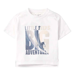 Little Bipsy Little Steps Big Adventures T-Shirt Baby 18/24 mo. White