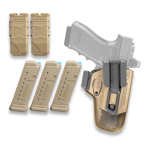 FAB Defense Glock 17 Kit w/ 3 Magazines UMAGG19, 2 mag pouch QL9, and 1 Covert Holster CG9